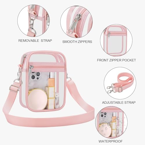 USPECLARE Clear Purse Stadium Approved CrossBody Bag for Men and Women