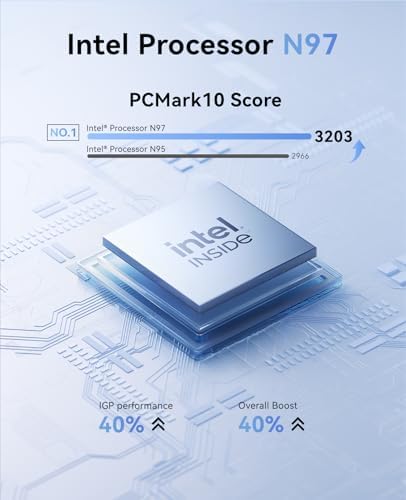 KAMRUI Essenx E1 Mini PC Computer with N97 Processor, 16GB DDR4 RAM 256GB M.2 SSD, Mini Desktop Computer Support Dual 4K, WiFi, Bluetooth, Ethernet, HTPC for Business, Education, Home