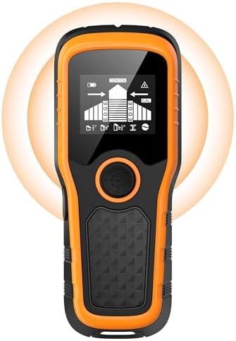 Stud Finder Wall Scanner 5-in-1 - Detector for Wood, Metal, Joists, Pipes, and AC Wires, Upgraded New version Intelligent Chip, High-Definition LCD Display Screen & Audible Alarm