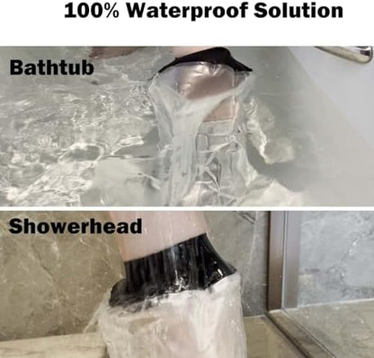 Cast Covers for Shower Leg, Waterproof Cast Cover for Showering, Cast Protector for Shower Leg Adult, Shower Boots for Foot After Surgery, Ankle, Foot (Diameter - 7.9")
