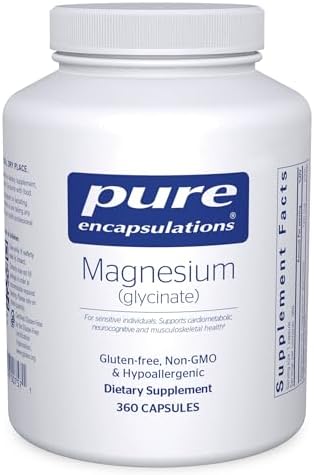 Pure Encapsulations Magnesium (Glycinate) - Supplement to Support Stress Relief, Sleep, Heart Health, Nerves, Muscles, and Metabolism* - with Magnesium Glycinate - 360 Capsules