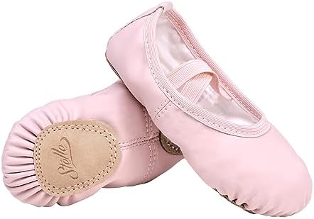 Stelle Ballet Shoes for Girls Toddler Ballet Slippers Soft Leather Boys Dance Shoes for Toddler/Little Kid/Big Kid