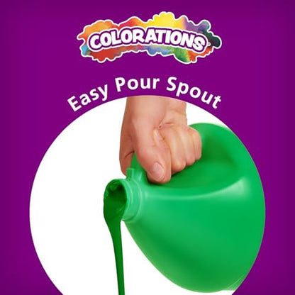 Colorations Paraben-Free Washable Tempera Paint for Kids - 1 Gallon Value Size. Vibrant Green. Non-Toxic and Made in The USA