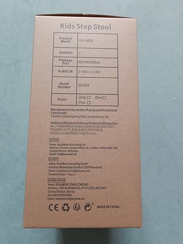 2 Step Stools for Kids,Toddler Step Stool for Bathroom Sink,No-Slip Double up Stepping for Toddlers Bathroom, Multifunctional Toilet Potty Stool for Kids,Toilet Potty Training(2 Packs)