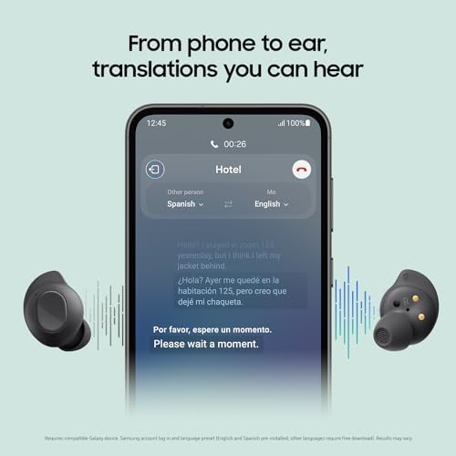 Samsung Galaxy Buds FE True Wireless Bluetooth Earbuds, Comfort and Secure in Ear Fit, Auto Switch Audio, Touch Control, Built-in Voice Assistant, Graphite [US Version, 1Yr Manufacturer Warranty]