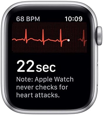 Apple Watch Series 5 (GPS, 40MM) - Silver Aluminum Case with White Sport Band (Renewed)