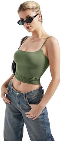 SUUKSESS Women Sexy Square Neck Tank Top Summer Y2K Going Out Basic Cami Shirt