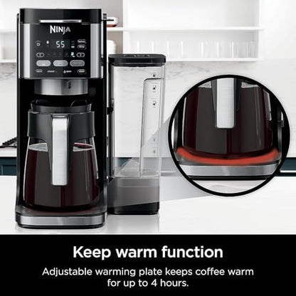 Ninja | Drip Coffee Maker | DualBrew Pro Hot & Iced Coffee | Compatible with K-Cup Pods | 3 Brew Styles (Classic, Rich, & Iced) | 60oz Removable Reservoir & Dishwasher Safe | Black | 12-Cup (Renewed)