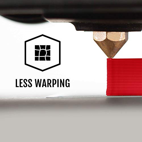 HATCHBOX 1.75mm Red PLA 3D Printer Filament, 1 KG Spool, Dimensional Accuracy +/- 0.03 mm, 3D Printing Filament