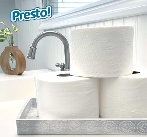 Amazon Brand - Presto! 2-Ply Ultra-Soft Toilet Paper, 24 Family Mega Rolls = 120 regular rolls, 6 Count (Pack of 4), Unscented