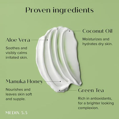 MEDIX Coconut Body Lotion + Manuka Honey Cream | Natural Coconut Oil Lotion For Women & Men | Moisturizer Cream Body Butter Skin Care Balm For Stretch Marks, Cellulite, & Dry Skin, 15 Fl Oz