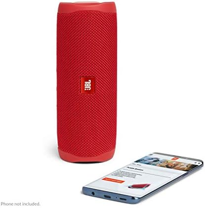 JBL FLIP 5 Waterproof Portable Bluetooth Speaker - Red (Renewed)