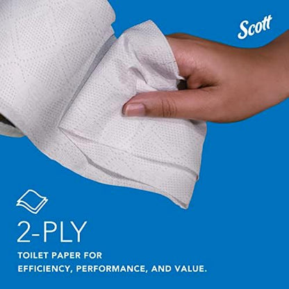 Scott Professional Standard Roll Bulk Toilet Paper (48040), 2-Ply, Elevated Design, White, Individually Wrapped (40 Rolls of 550 Sheets, 22,000 Sheet Total)