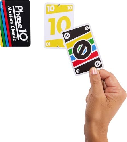 Mattel Games Phase 10 Masters Classic Card Game Including 60 Phase Target Cards That Can Be Played in Any Order for 2 to 6 Players