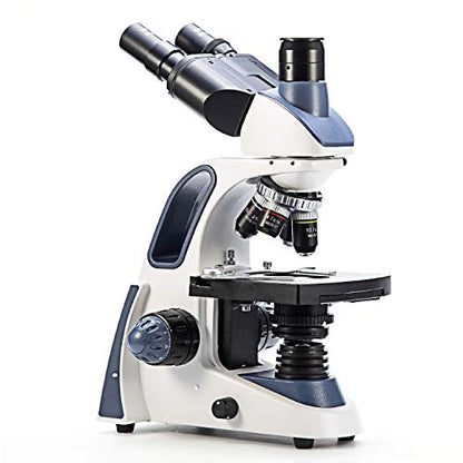 Swift SW380T 40X-2500X Magnification, Siedentopf Head, Research-Grade Trinocular Microscope Compound Lab with Wide-Field 10X/25X Eyepieces, Mechanical Stage, Ultra-Precise Focusing, Camera-Compatible