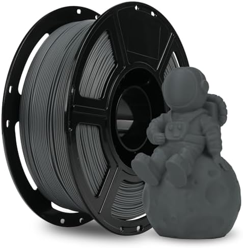 FLASHFORGE PLA Filament 1.75mm +/- 0.02mm, Matte Grey 3D Printer Filament 1kg (2.2lbs) Spool, Excellent Printing Performance, Easy to Use for Most FDM 3D Printers