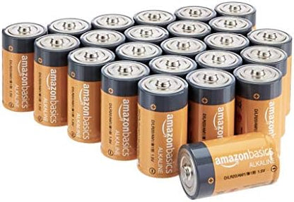 Amazon Basics D Cell All-Purpose Alkaline Batteries, 5-Year Shelf Life, 96 Count, 4 Packs of 24