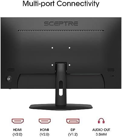 Sceptre New 27-inch Gaming Monitor 100Hz 1ms DisplayPort HDMI x2 100% sRGB AMD FreeSync Build-in Speakers, Eye Care Frameless Machine Black 2024 (E275W-FW100T)