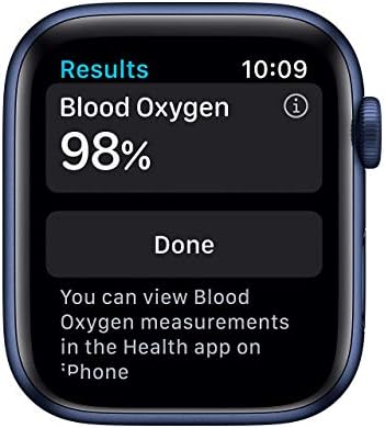 Apple Watch Series 6 (GPS, 44mm) - Blue Aluminum Case with Deep Navy Sport Band (Renewed)