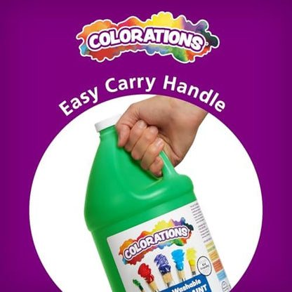 Colorations Paraben-Free Washable Tempera Paint for Kids - 1 Gallon Value Size. Vibrant Brown, Non-Toxic and Made in The USA