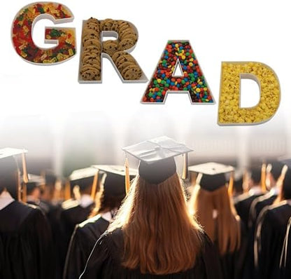 10" Reusable Plastic Box Form Tray Display for Treats, Charcuterie, Cake Pop, Candy, Charcuterie Box, Custom Charcuterie Letters Fillable - Reusable Letter Box - (White Plastic, &)