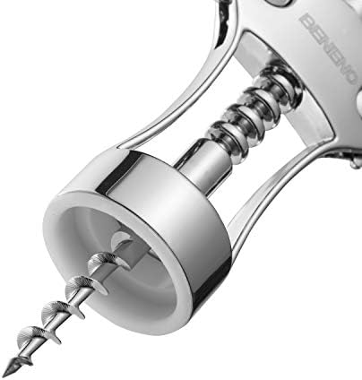 Beneno Wine Opener with Stainless Steel Wine Foil Cutter - Bottle Top Seal Cutter, Zinc Alloy Premium Wing Corkscrew with Multifunctional Bottles Opener, Upgrade