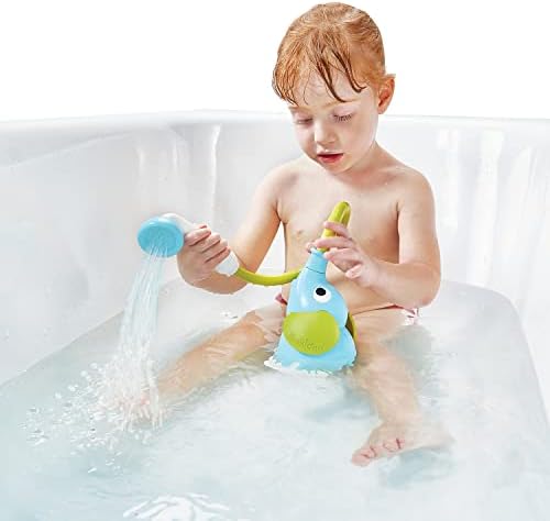 Yookidoo Baby Bath Shower Head - Elephant Water Pump and Trunk Spout Rinser - for Newborn Babies in Tub Or Sink