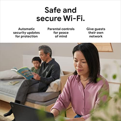 Google Nest WiFi Pro - Wi-Fi 6E - Reliable Home Wi-Fi System with Fast Speed and Whole Home Coverage - Mesh Router - 2 Pack - Snow