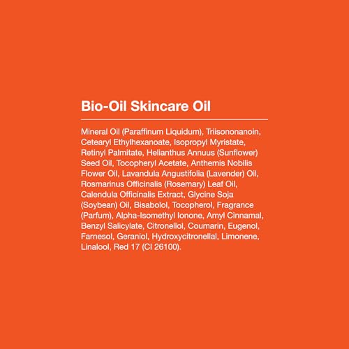 Bio-Oil Skincare Body Oil Serum for Scars and Stretch Marks, Face and Body Moisturizer with Vitamin E & A for Sensitive Dry Skin, Dermatologist Recommended, Non-Comedogenic, 4.2 Oz