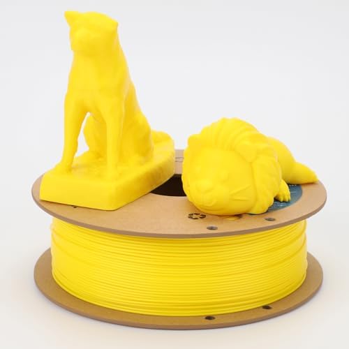 PLA Pro (PLA+) Filament 1.75mm, 3D Printer Filament PLA Plus, Cardboard Spool 3D Printing Filament PLA +, Dimensional Accuracy +/- 0.03 mm, Yellow, 1kg