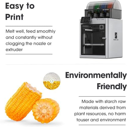 eSUN PLA+ Filament 1.75mm, 3D Printer Filament PLA Plus, Dimensional Accuracy +/- 0.03mm, 1KG Spool (2.2 LBS) 3D Printing Filament for 3D Printers, Space Blue