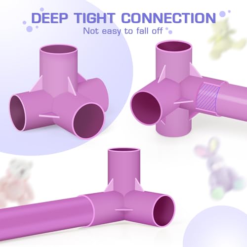 Trycooling Stuffed Animal Storage Zoo Stuffed Animal Holder Space Save Vertical Stuffed Animals Storage PVC with Elastic Band and Net for Playroom Birthday Gift for Bedroom Nursery (Purple 1)