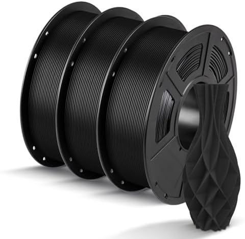 ANYCUBIC PLA Filament 1.75mm Bundle 3KG, 3D Printing PLA Filament 1.75mm Dimensional Accuracy +/- 0.02mm, 1KG Spool (2.2 lbs), 3KG Black