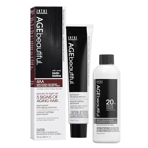 AGE beautiful Permanent Hair Color Dye Liqui Creme | 100% Gray Coverage | Anti-Aging Haircolor | Biotin for Thicker, Fuller Hair | Professional Salon Coloring