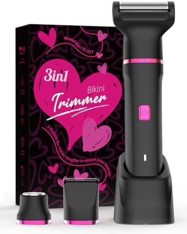 Bikini Trimmer for Women - Waterproof Wet & Dry Electric Foil Shaver for Private Area, Rechargeable Dock, Painless Smooth Shaving & Trimming of The Body, Face, Underarm, Legs, Tiktok Trend Items