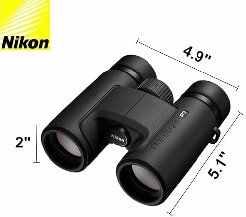 Nikon PROSTAFF P7 10x30 (16771) Black Binoculars Bundle with Lens Pen and Cleaning Cloth, Compact Binoculars for Adults for Hunting, Bird Watching, and Hiking Essentials, Zoom