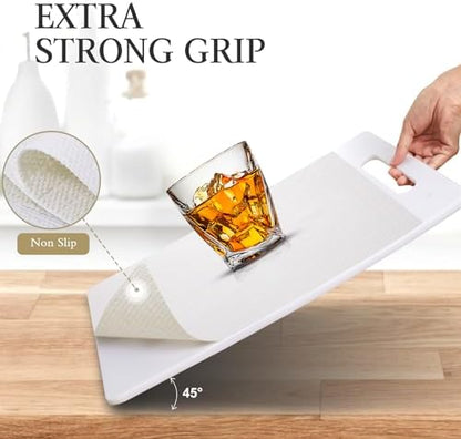 Beautysaid Shelf and Drawer Liner for Kitchen Cabinet, Non Adhesive Non Slip Shelf Paper Waterproof Washable Thickened for Dresser Pantry Shelve Bathroom Protector Liner(White,12 in x 20FT)