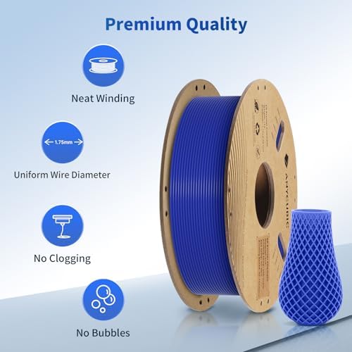ANYCUBIC PLA Filament 1.75mm Bundle 3KG, 3D Printing PLA Filament 1.75mm Dimensional Accuracy +/- 0.02mm, 1KG Spool (2.2 lbs), 3KG, Black+Gray+Blue