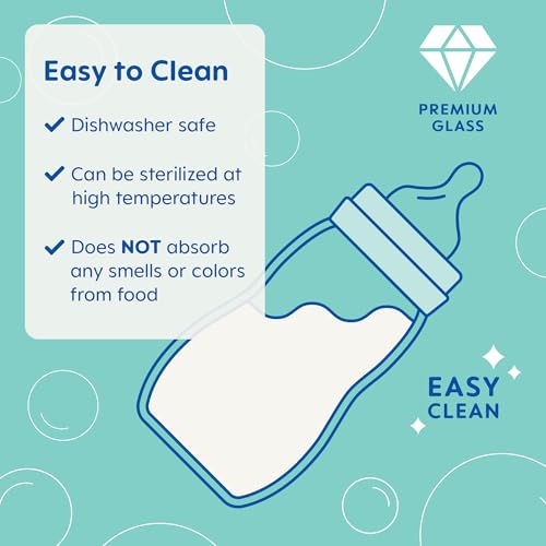 MAM Feel Good Slow Flow Premium Glass Baby Bottles, Easy Switch Between Breast and Bottle, 6oz, 0+ Months, Unisex, 3 Pack