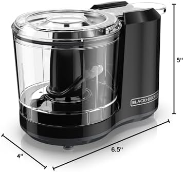 BLACK+DECKER 1.5-Cup Electric Food Chopper, One Touch Pulse, 150W Motor, Stay-Sharp Blade, Dishwasher Safe