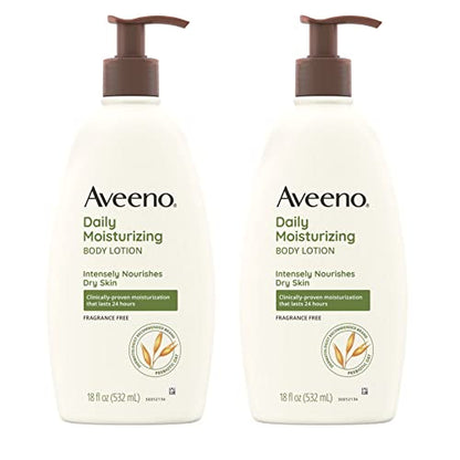Aveeno Active Naturals Daily Moisturizing Lotion, 18-Ounce Pump (Pack of 2)