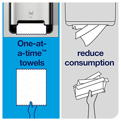 Tork Paper Hand Towel Dispenser, Stainless Steel - H1 + Refill - Universal Paper Hand Towel Rolls (6 Rolls)