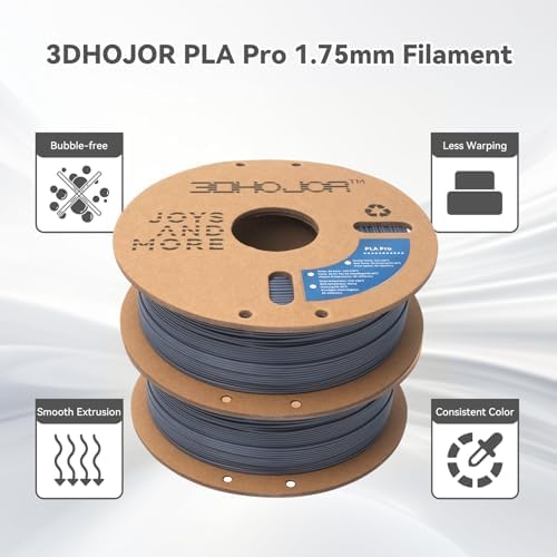1.75mm 2kg PLA Pro (PLA+) Filament 2Pack Gray