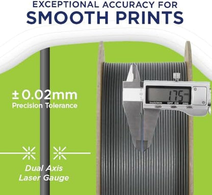 Polymaker Matte PLA Filament Fossil Grey 1.75mm 1kg 3D Printing Filament, PolyTerra 3D Printer PLA Filament