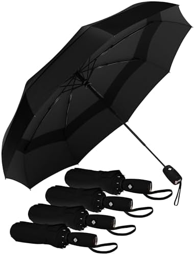 REPEL Windproof Travel Umbrella - Compact & Withstands Winds up to 85MPH , Strongest Premium Auto Folding Umbrella for Rain and Sun - Durable, Light & Portable for Women & Men , Fits Backpack & Cars