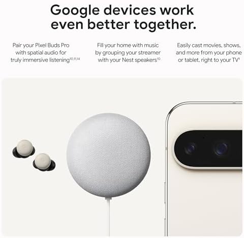 Google TV Streamer 4K - Fast Streaming Entertainment on Your TV with Voice Search Remote - Watch Movies, Shows, Live TV, and Netflix in 4K HDR - Smart Home Control - 32 GB of Storage - Porcelain