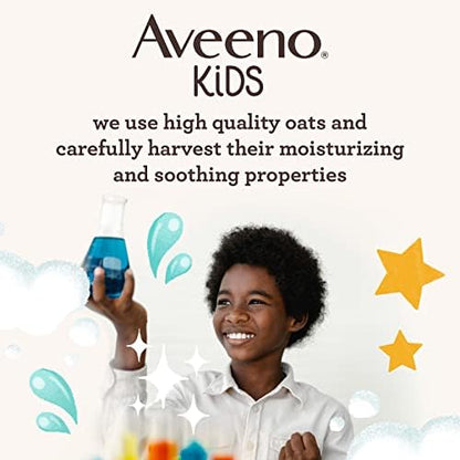 Aveeno Kids Sensitive Skin Face and Body Wash with Oat Extract, Gently Washes Away Dirt and Germs Without Drying, Tear-Free, Hypoallergenic Kids Body Wash, 18 fl. oz, 2 Pack