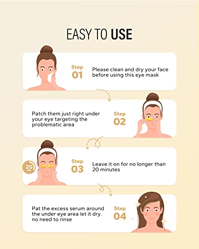24k Gold Under Eye Patches (50 Pairs), eye mask, Collagen Skin Care Products, Eye Patches for Puffy Eyes, eye masks for dark circles and puffiness