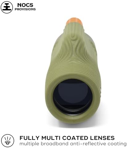 Nocs Provisions Zoom Tube 8x32 Monocular, 8X Magnification Telescope, Bak4 Prism, Wide Field of View for Bird Watching, Backpacking & Wildlife Viewing - Juniper Green II