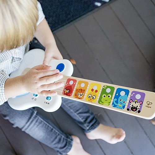 Baby Einstein Strum Along Songs Magic Touch Wooden Toy Guitar with Whammy Bar, Montessori Musical Learning Toy with Lights, 12mo+